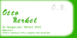 otto merkel business card